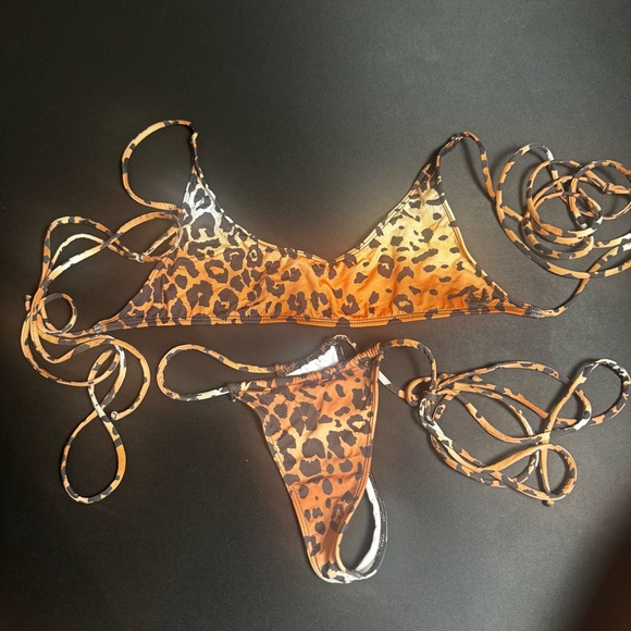 Minimale Animale Other - Minimale Animale Leopard Print Bikini Set- bottom small & top medium